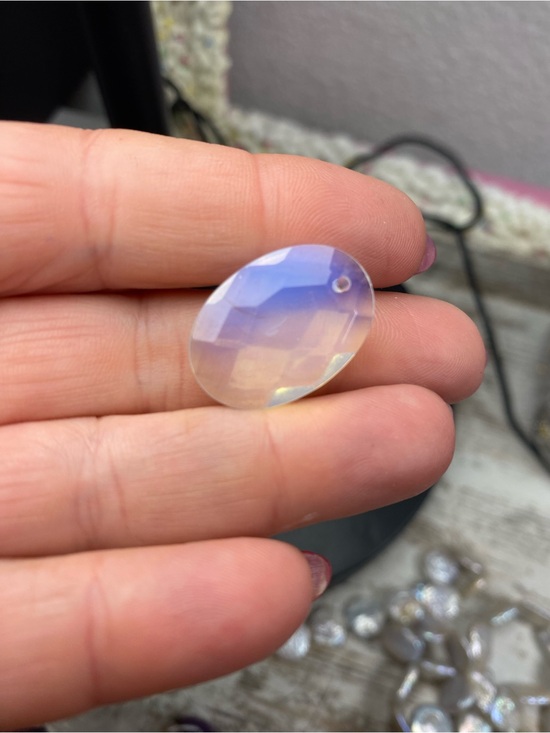 Jewelry - Iridescent Faceted Opalite Pendant